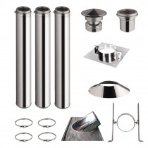 KIT 3 TUBOS DE CHIMENEA DOBLE PARED 100CM - Ø 125-150-180-200MM