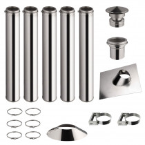 KIT 5 TUBOS DE CHIMENEA DOBLE PARED 100CM - Ø 125-150-180-200MM